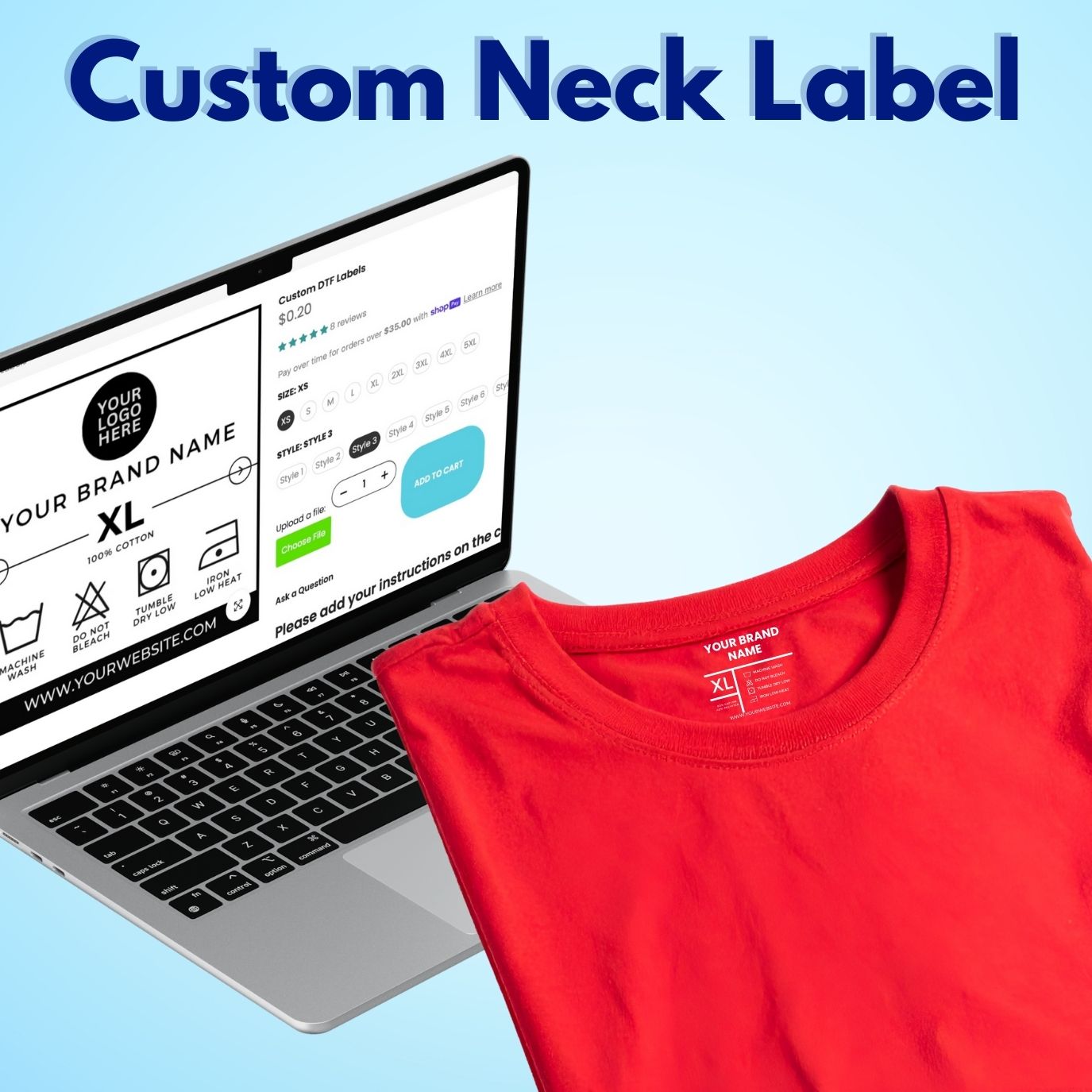 Custom DTF Neck Labels