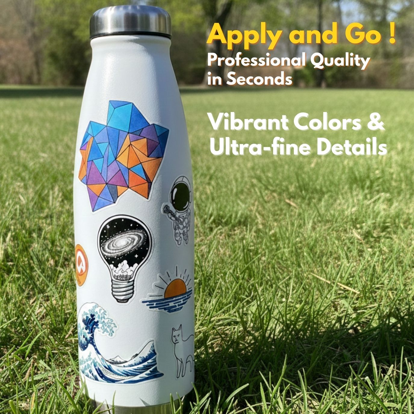 UV DTF Sticker Transfers by Size